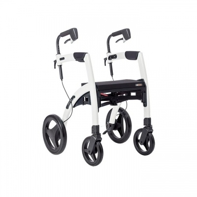 Rollz Motion 2 Pebble White Combined Rollator and Wheelchair